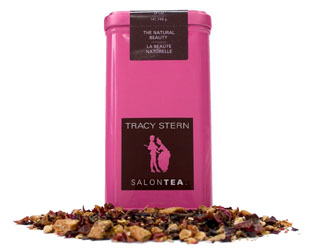 A tin of Tracy Stern's SALON TEA The Natural Beauty