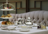 A table set for afternoon tea at the Lanesborough Hotel, London